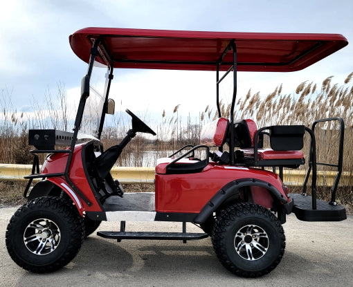 Brand New 48v Electric Golf Cart Lifted & Loaded eMACHINE - RED