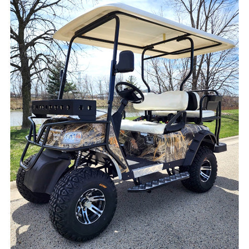 Brand New 48v Electric Golf Cart Lifted & Loaded eMACHINE - TREE CAMO