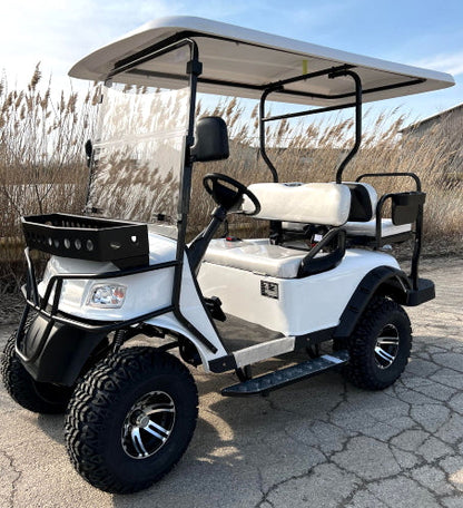 Brand New 48v Electric Golf Cart Lifted & Loaded eMACHINE - WHITE
