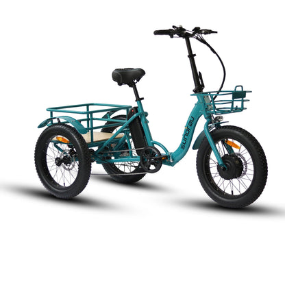 Eunorau NEW-TRIKE 2.0 Folding Electric Trike 48V 500W, upto 100 Mile Range -  100% Financing Available!