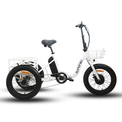 Eunorau NEW-TRIKE 2.0 Folding Electric Trike 48V 500W, upto 100 Mile Range -  100% Financing Available!