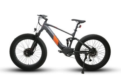 Eunorau DEFENDER-S Fat Tire Electric Bike 48V, 1500W Dual Suspension Dual Motor Dual Battery, Range up to 80 miles - 100% Financing Available!