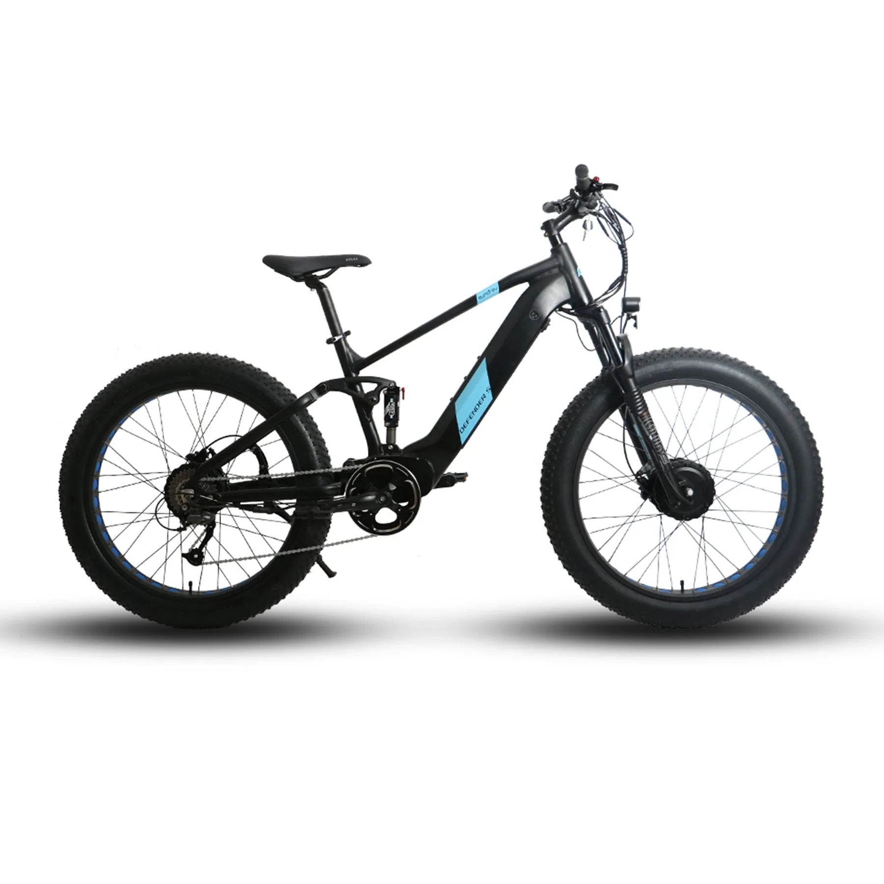 Eunorau DEFENDER-S Fat Tire Electric Bike 48V, 1500W Dual Suspension Dual Motor Dual Battery, Range up to 80 miles - 100% Financing Available!