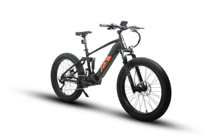 Eunorau FAT-HS Fat Tire Electric Bike - 48V, 1000W, 15-17Ah Mid-Drive, Full Suspension, Hydraulic Brakes- 100% Financing Available!