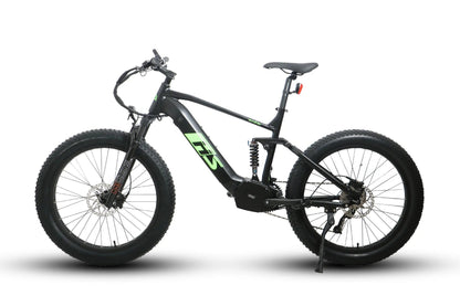 Eunorau FAT-HS Fat Tire Electric Bike - 48V, 1000W, 15-17Ah Mid-Drive, Full Suspension, Hydraulic Brakes- 100% Financing Available!