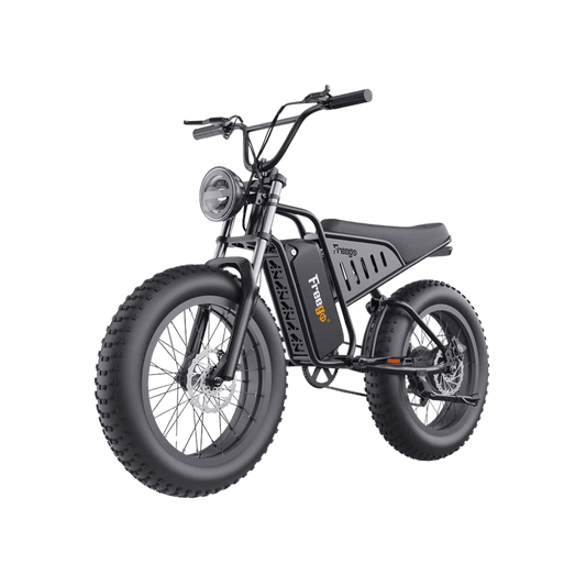 Freego S1 Cafe Racer Fat Tire Electric Bike - 48V 22.5Ah 750W, hydraulic brakes, 28MPH, up to 50 miles range - 100% Financing Available!