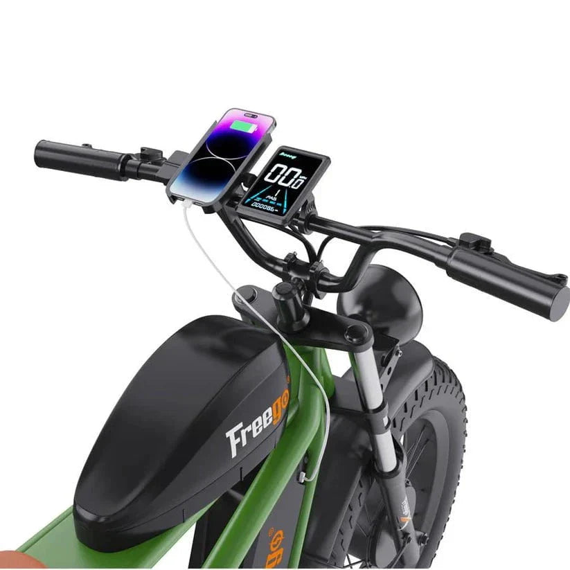 Freego Flash F3 Pro Max Dual Motor and Battery Fat Tire Electric Bike, 48V, 40Ah, 750Wx2, Full Suspension - 100% Financing Available