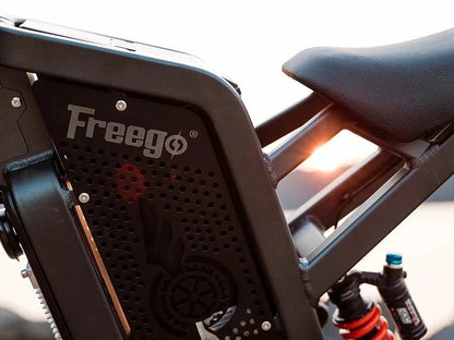Freego X2 Dirt Master Off Road Electric Dirt Bike - 60V, 30Ah, 6000W peak, 50 MPH max speed,  full suspension, hydraulic brakes, Shimano 7-gear - 100% Financing Available
