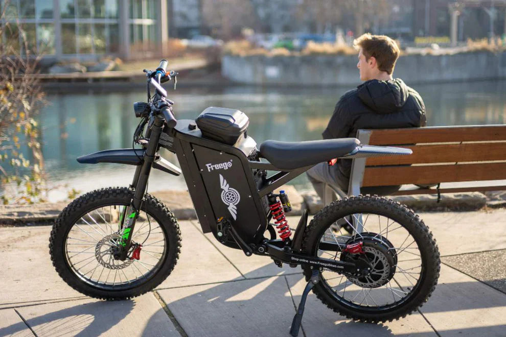Ships Mid June - Freego X3 PRO All-Terrain Electric Dirt Bike - 72V, 50Ah, 8000W peak, 56 MPH max speed,  full suspension, hydraulic brakes - 100% Financing Available
