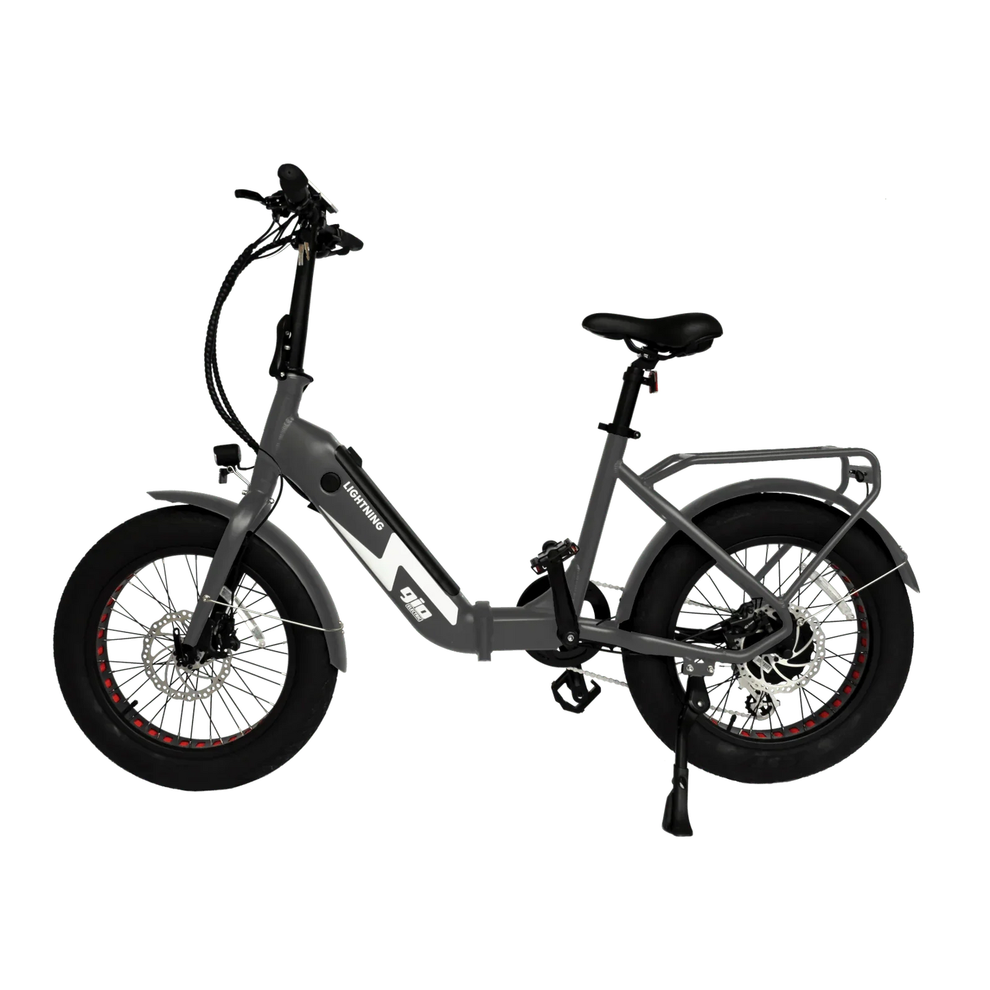 GIO LIGHTNING FOLDING ELECTRIC BIKE WITH FAT TIRES 48V 12Ah 500W, top speed 20 MPH, range 30 miles - 100% FINANCING AVAILABLE!