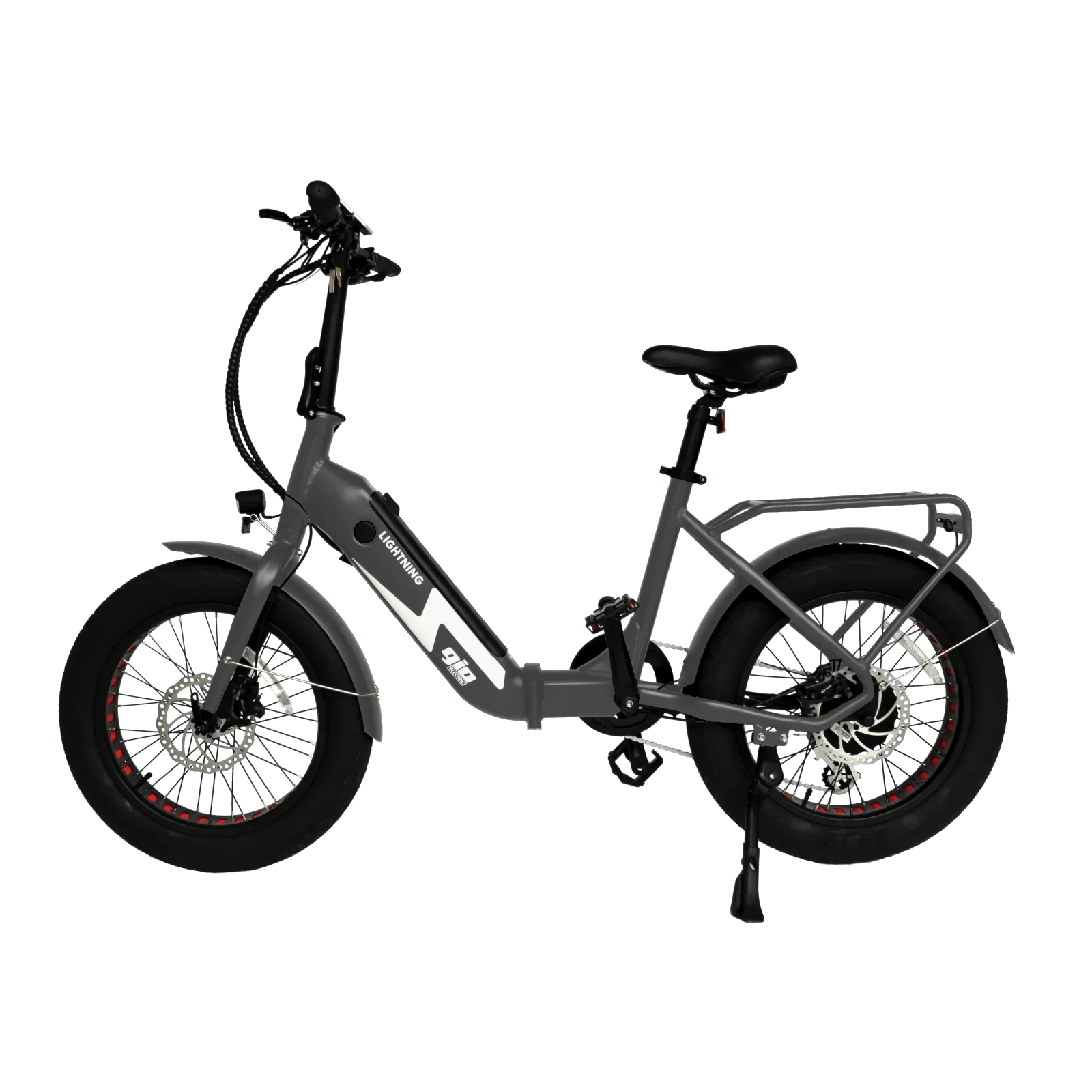 GIO LIGHTNING FOLDING ELECTRIC BIKE WITH FAT TIRES 48V 12Ah 500W, top speed 20 MPH, range 30 miles - 100% FINANCING AVAILABLE!