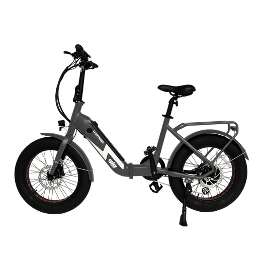 GIO LIGHTNING FOLDING ELECTRIC BIKE WITH FAT TIRES 48V 12Ah 500W, top speed 20 MPH, range 30 miles - 100% FINANCING AVAILABLE!