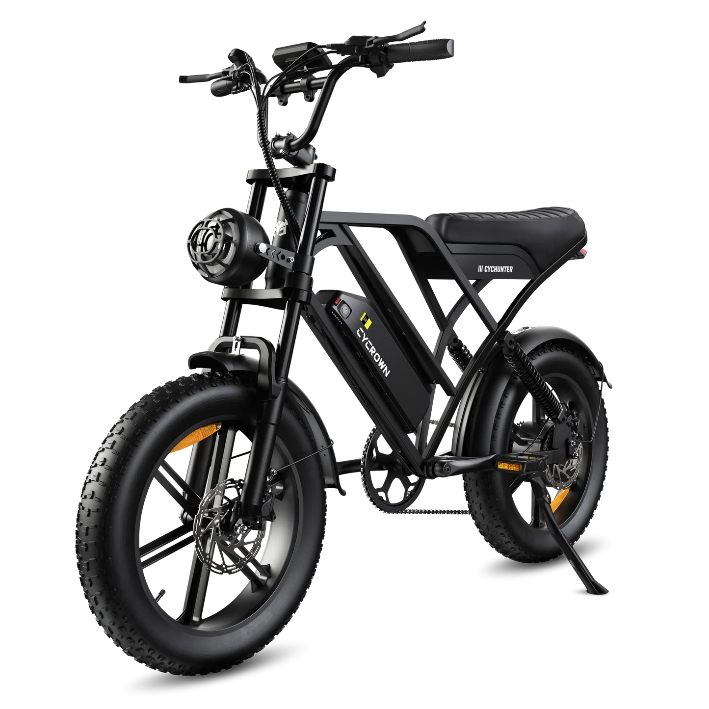 Cycrown CycHunter/CycHunter 2.0 -  48V 13Ah 1000W/1500W peak Class 3 Moped-Style Electric Bike - Full Suspension, Shimano 7-Speed - 100% Financing Available!