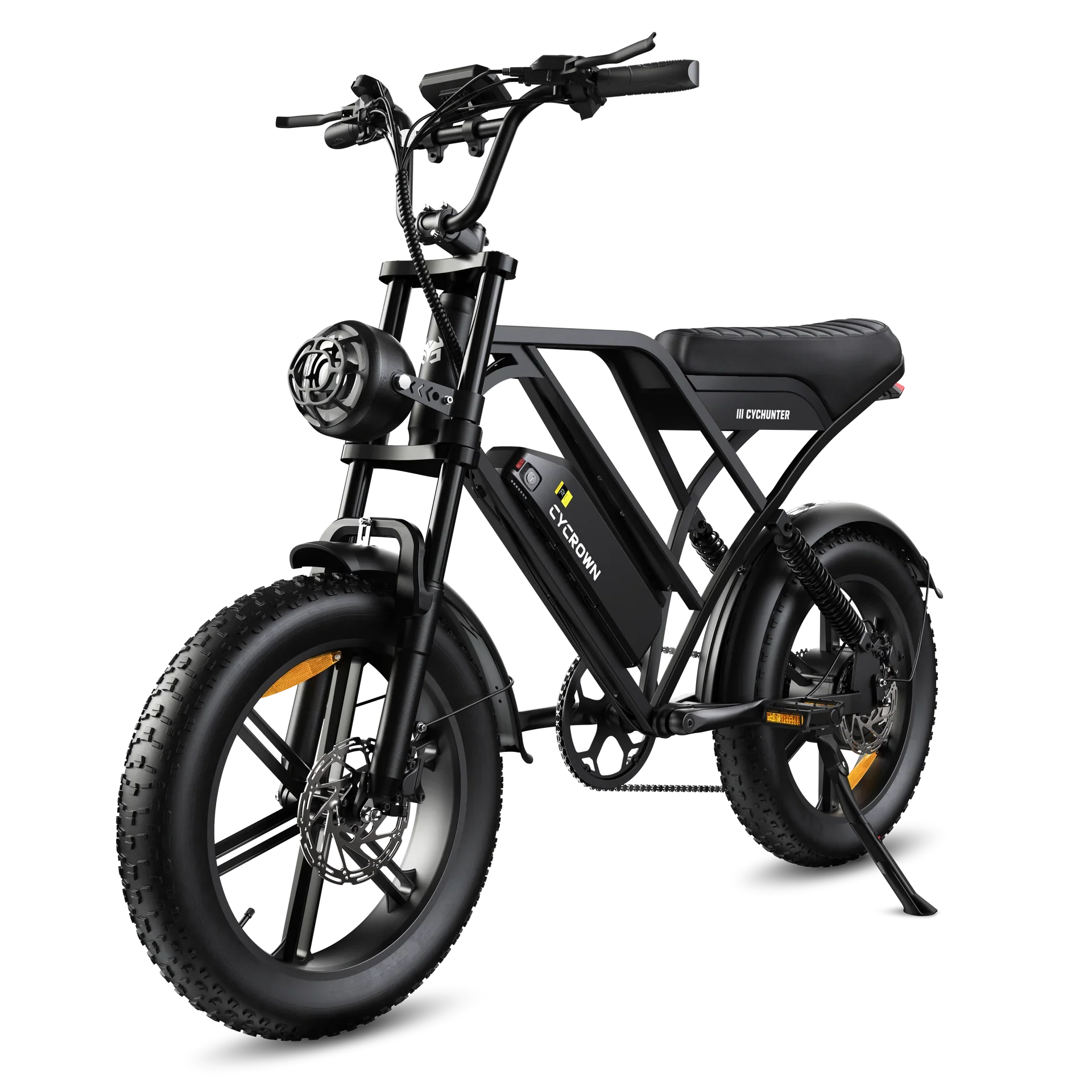Cycrown CycHunter/CycHunter 2.0 -  48V 13Ah 1000W/1500W peak Class 3 Moped-Style Electric Bike - Full Suspension, Shimano 7-Speed - 100% Financing Available!