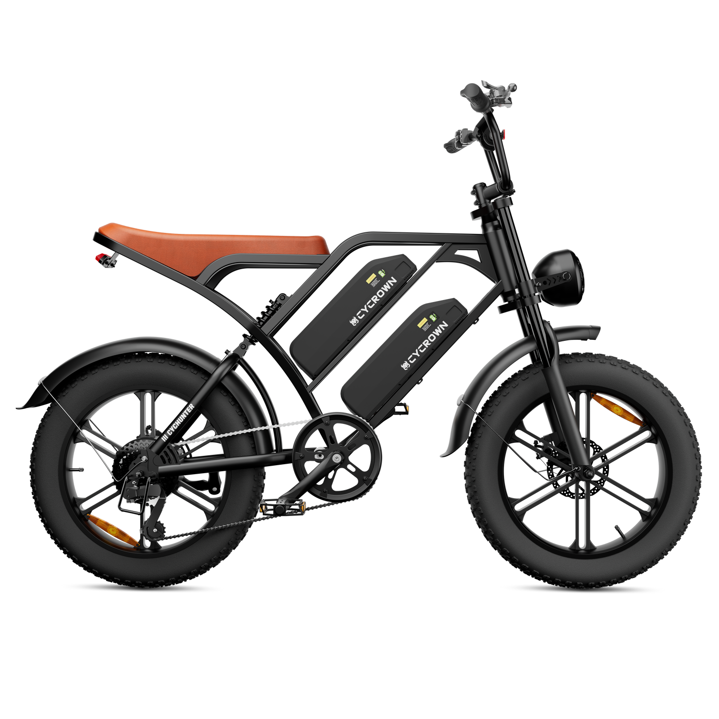 Cycrown CycHunter/CycHunter 2.0 -  48V 13Ah 1000W/1500W peak Class 3 Moped-Style Electric Bike - Full Suspension, Shimano 7-Speed - 100% Financing Available!