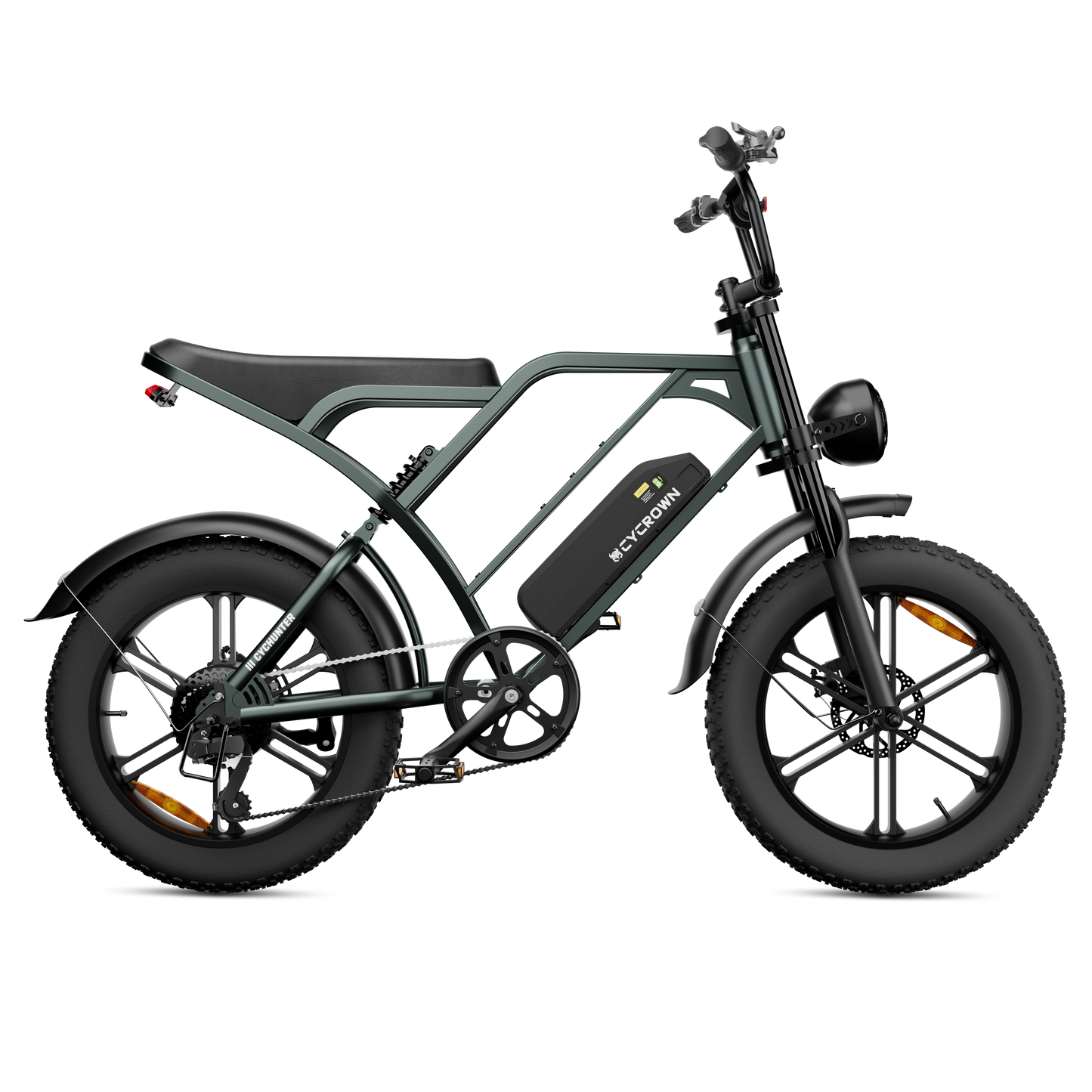 Cycrown CycHunter/CycHunter 2.0 -  48V 13Ah 1000W/1500W peak Class 3 Moped-Style Electric Bike - Full Suspension, Shimano 7-Speed - 100% Financing Available!