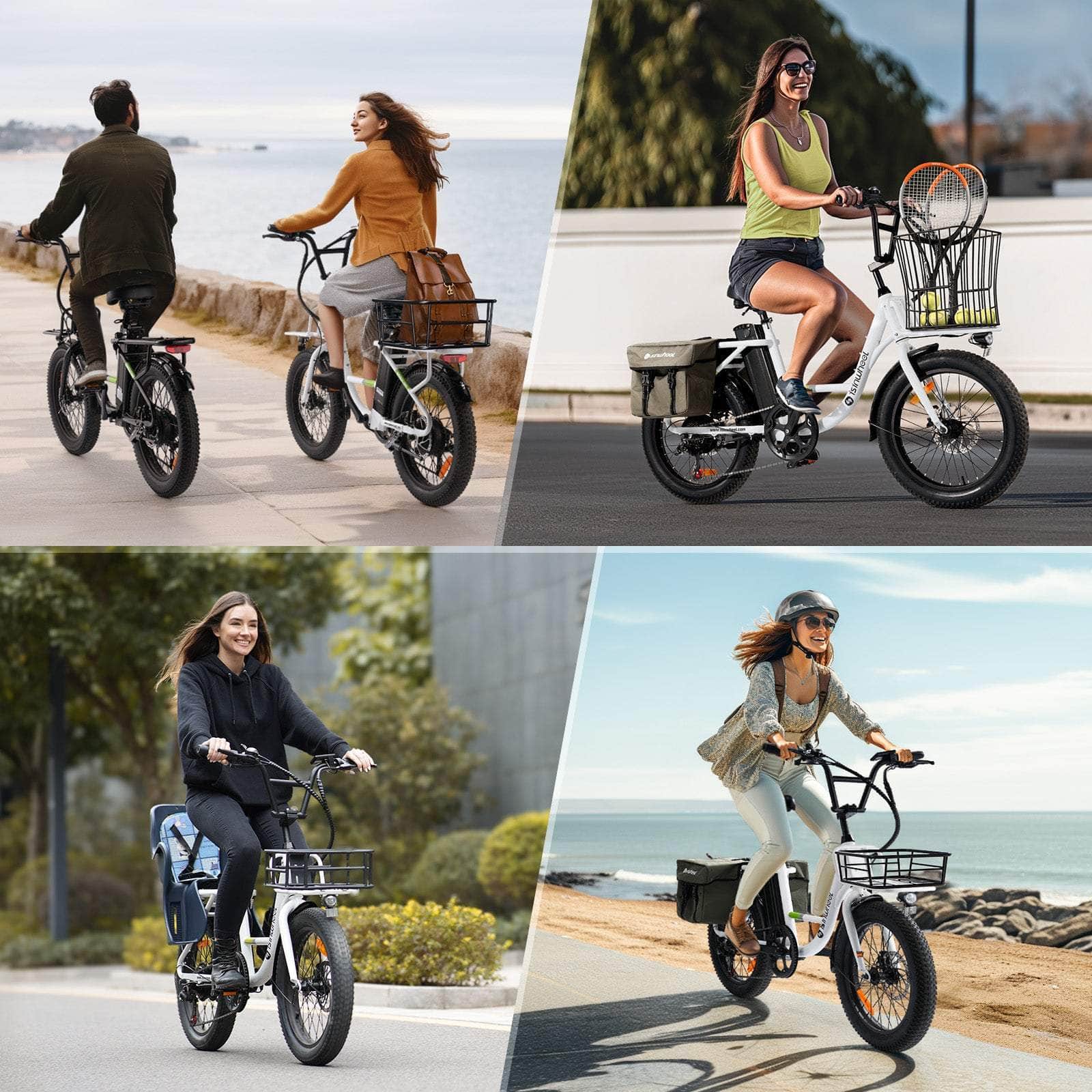 isinwheel U7 500W Electric Cargo Bike - 48V 10.4Ah Battery 7 Speed - 100% Financing Available!
