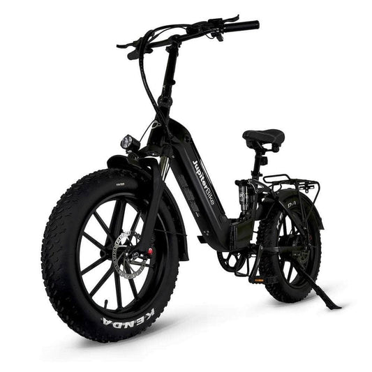 Jupiter Defiant ST Black Fat Tire Folding Electric Bike 750W, 48V, 13.2Ah, hydraulic brakes, full suspension, max speed 28mph - Financing Available