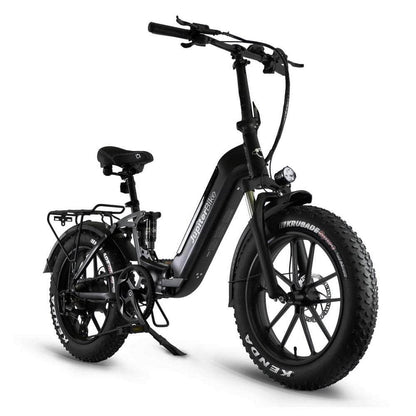 Jupiter Defiant ST Black Fat Tire Folding Electric Bike 750W, 48V, 13.2Ah, hydraulic brakes, full suspension, max speed 28mph - Financing Available