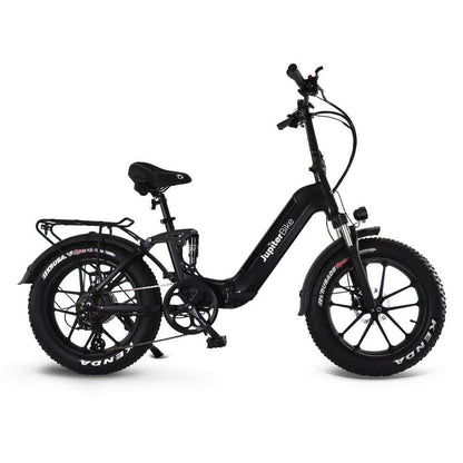 Jupiter Defiant ST Black Fat Tire Folding Electric Bike 750W, 48V, 13.2Ah, hydraulic brakes, full suspension, max speed 28mph - Financing Available