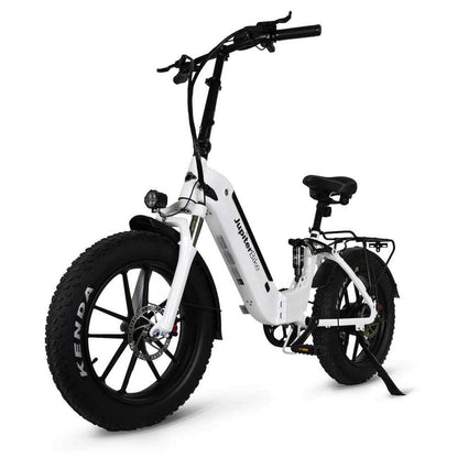 Jupiter Defiant ST Black Fat Tire Folding Electric Bike 750W, 48V, 13.2Ah, hydraulic brakes, full suspension, max speed 28mph - Financing Available