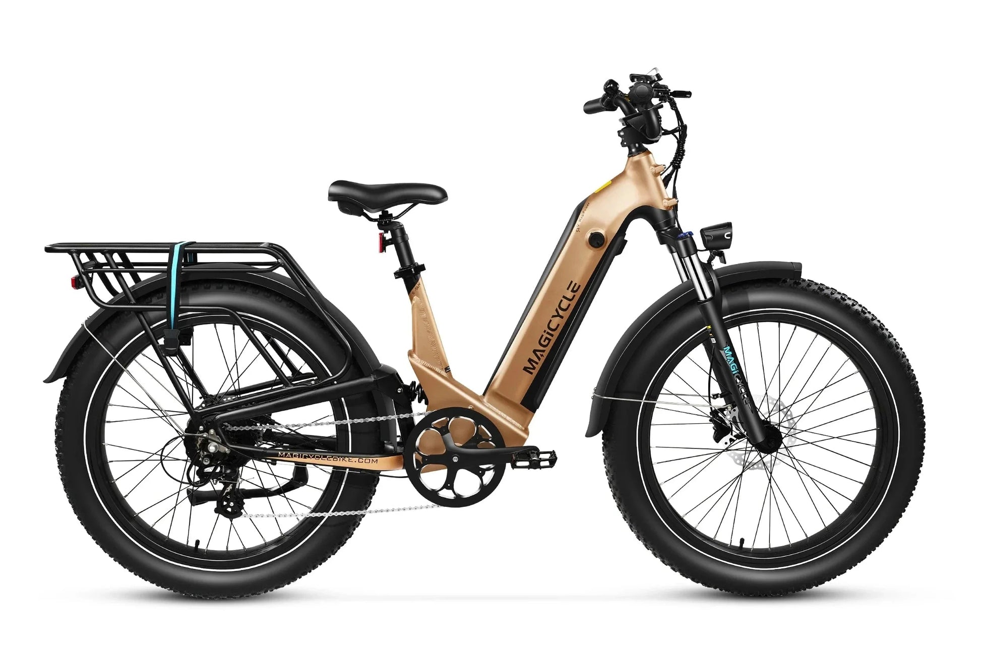 Magicycle Deer 2.0 Step-Thru Full Suspension Torque Sensor Fat Tire Electric Bike - 52V, 20Ah, 1000W/1800W peak hub motor, hydraulic brakes, Shimano 8-speed - 100% Financing Available!