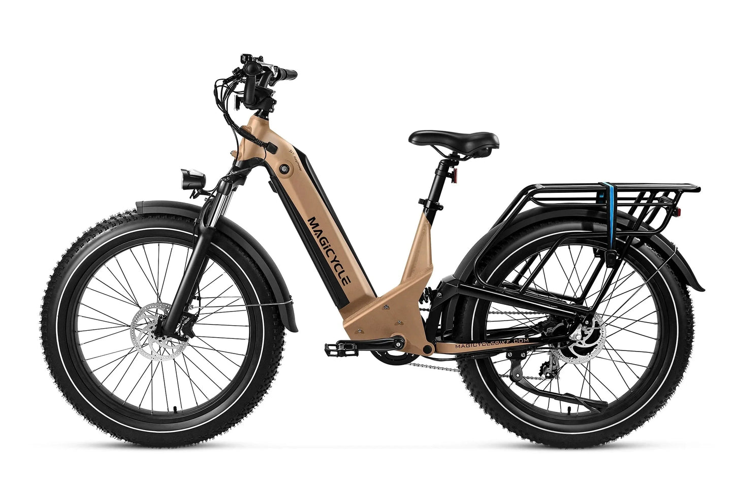 Magicycle Deer 2.0 Step-Thru Full Suspension Torque Sensor Fat Tire Electric Bike - 52V, 20Ah, 1000W/1800W peak hub motor, hydraulic brakes, Shimano 8-speed - 100% Financing Available!