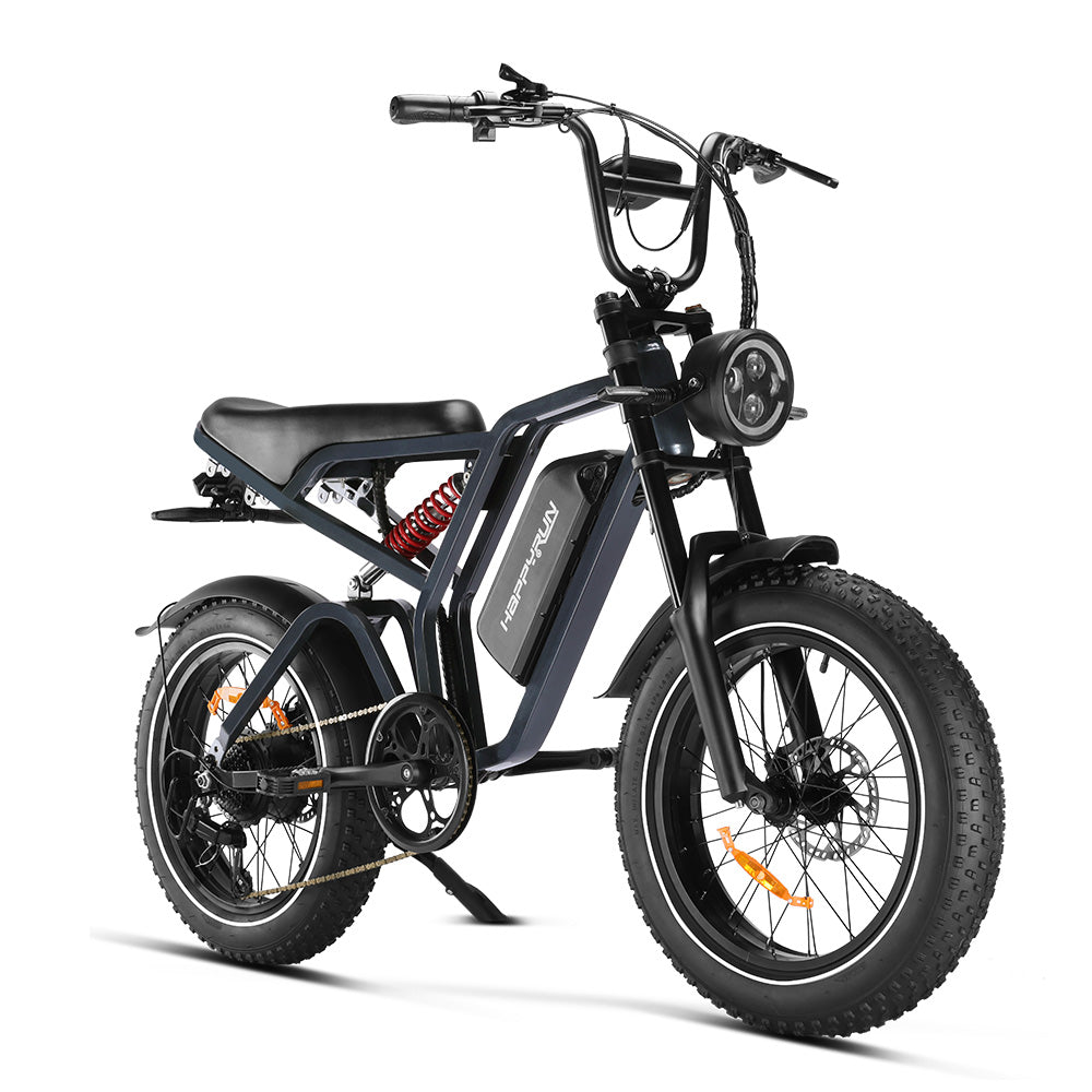 HappyRun | G60 Pro Moped-Style Electric Bike 1000W Fat Tire Off-Road