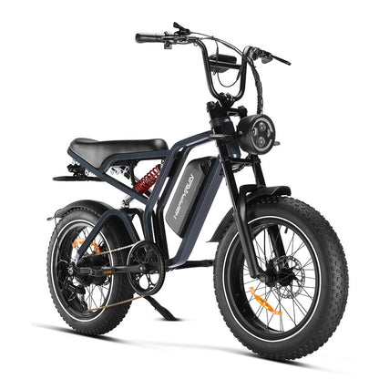HappyRun | G60 Pro Moped-Style Electric Bike 1000W Fat Tire Off-Road