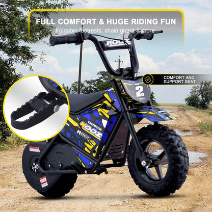 MotoTec Electric Mini Bike (HP120E) 24V 250W - 100% Financing Available!