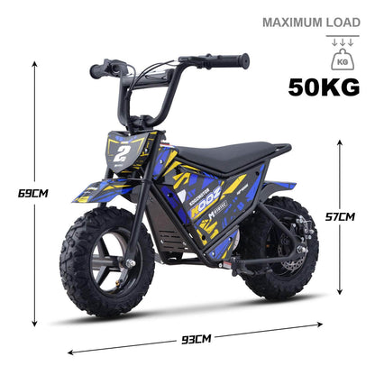 MotoTec Electric Mini Bike (HP120E) 24V 250W - 100% Financing Available!