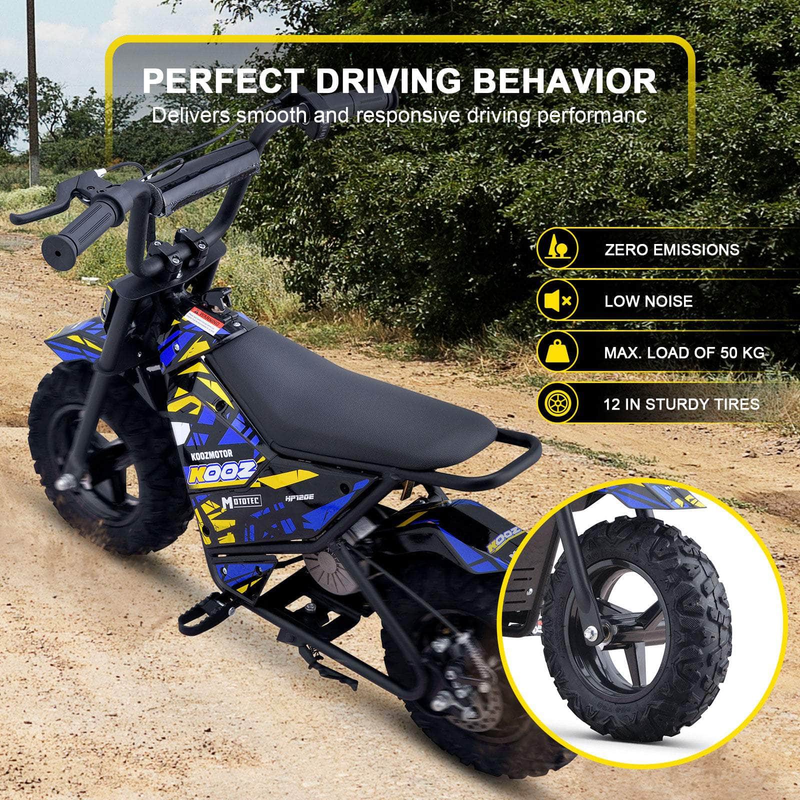 MotoTec Electric Mini Bike (HP120E) 24V 250W - 100% Financing Available!