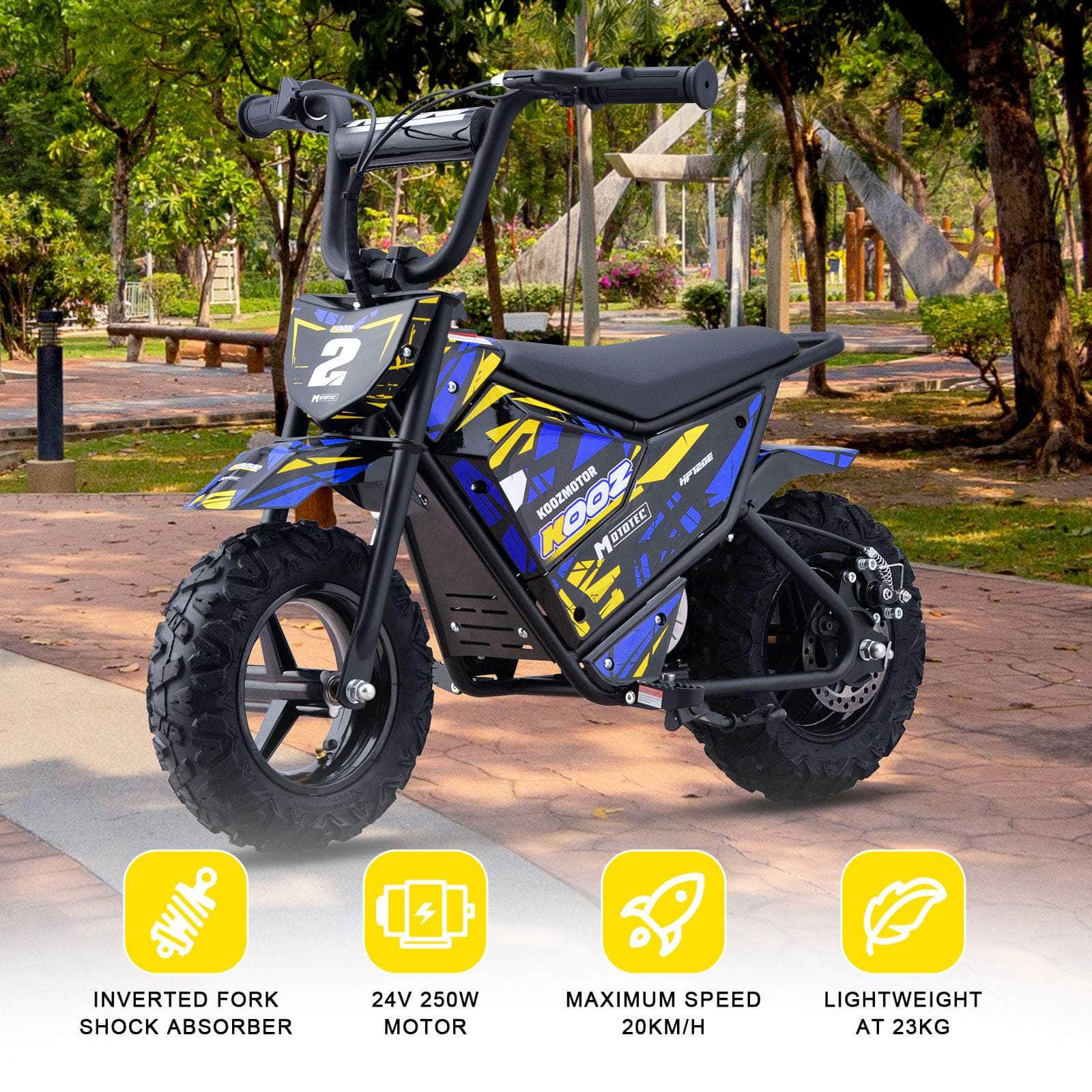 MotoTec Electric Mini Bike (HP120E) 24V 250W - 100% Financing Available!