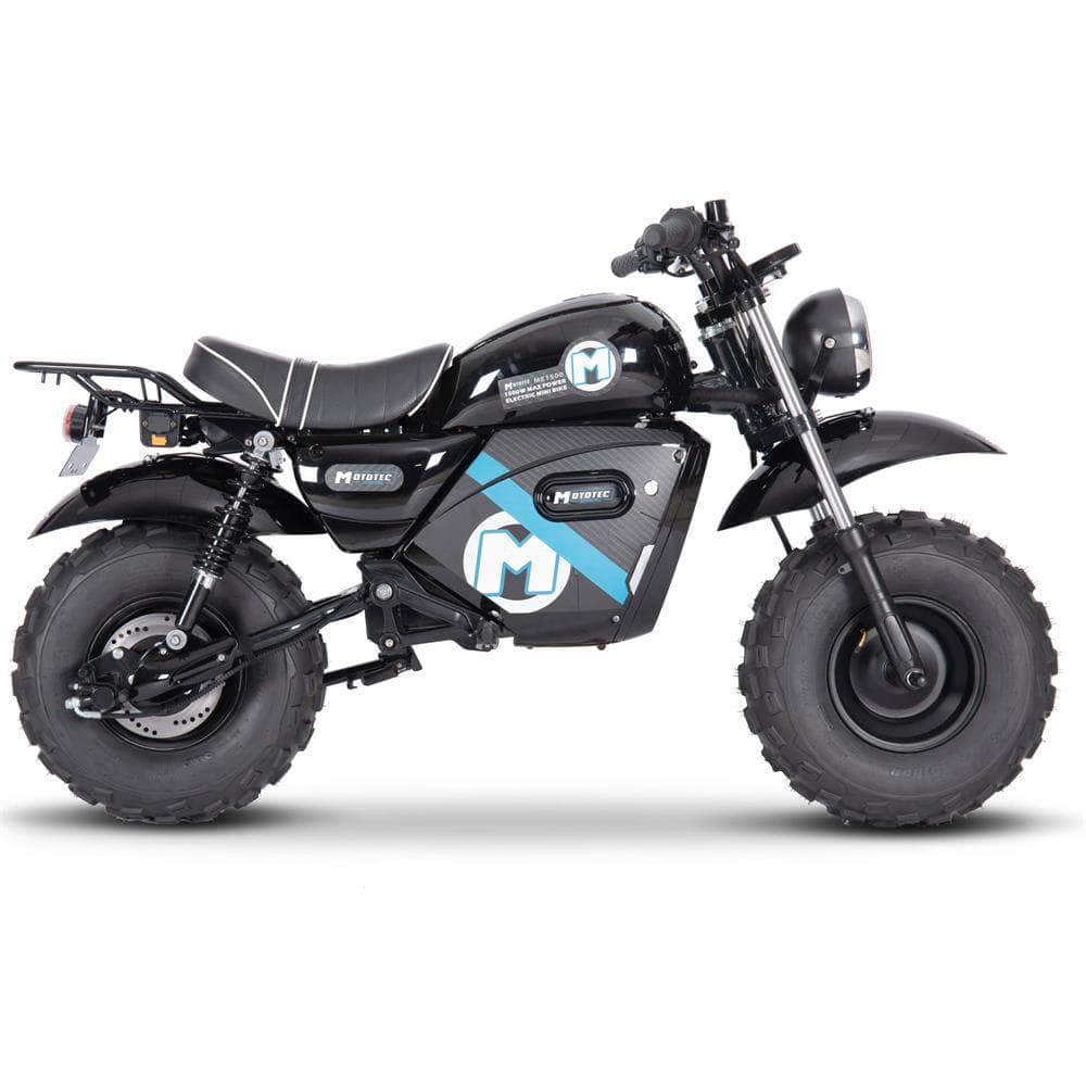 MotoTec 60V 1500W Electric Powered Mini Bike Lithium - brushless hub motor, twist throttle, all-terrain, hydraulic brakes, full suspension, max load 220 lbs - 100% Financing Available!