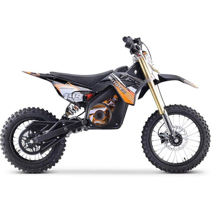 MotoTec 48V Pro Electric Dirt Bike 1800w Lithium, 13Ah, brushless, front and rear suspension