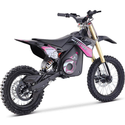 MotoTec 48V Pro Electric Dirt Bike 1800w Lithium, 13Ah, brushless, front and rear suspension
