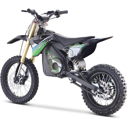 MotoTec 48V Pro Electric Dirt Bike 1800w Lithium, 13Ah, brushless, front and rear suspension
