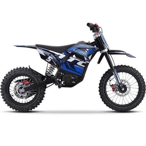 MotoTec 60V Pro Electric Dirt Bike 2000w Lithium, 15.6Ah, brushless, front and rear suspension and hydraulic brakes - 100 % Financing Available!