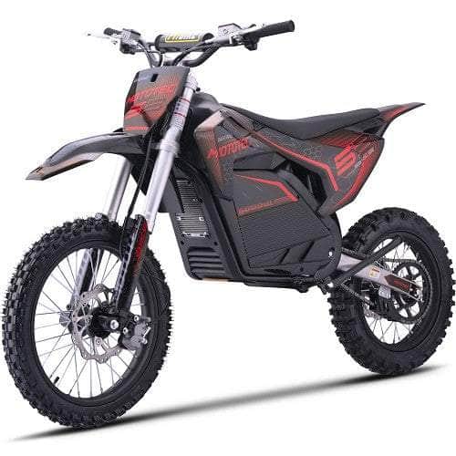 MotoTec 72V Pro Electric Dirt Bike 5000w Lithium, 30Ah, brushless, front and rear suspension and hydraulic brakes, bluetooth - 100% Financing Available!
