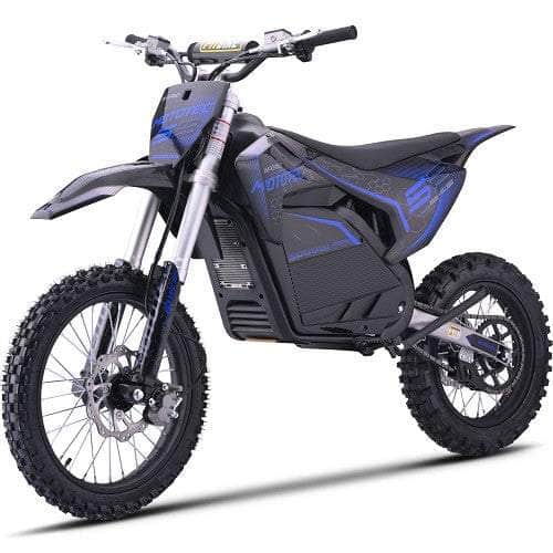 MotoTec 72V Pro Electric Dirt Bike 5000w Lithium, 30Ah, brushless, front and rear suspension and hydraulic brakes, bluetooth - 100% Financing Available!