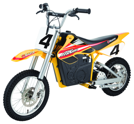 Razor Dirt Rocket MX650 High-Performance Electric Motocross Bike - Yellow