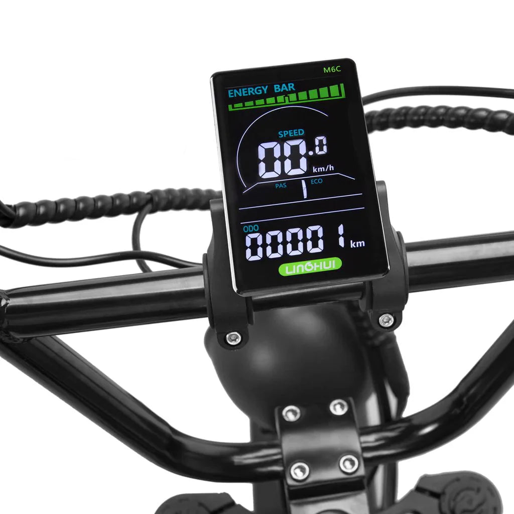 Nakto F2 and F2 Plus Electric Bike - 48V, 750W peak, 16Ah, range 60 miles, max speed 28 mph, max load 400 lbs., banana seat