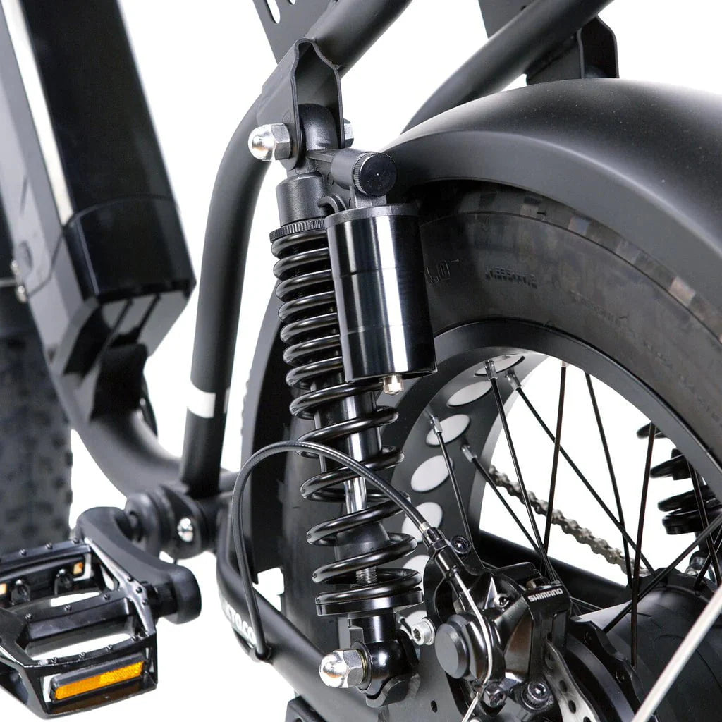 Nakto F2 and F2 Plus Electric Bike - 48V, 750W peak, 16Ah, range 60 miles, max speed 28 mph, max load 400 lbs., banana seat