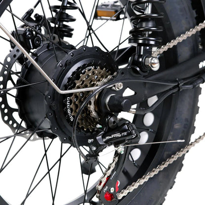 Nakto F2 and F2 Plus Electric Bike - 48V, 750W peak, 16Ah, range 60 miles, max speed 28 mph, max load 400 lbs., banana seat