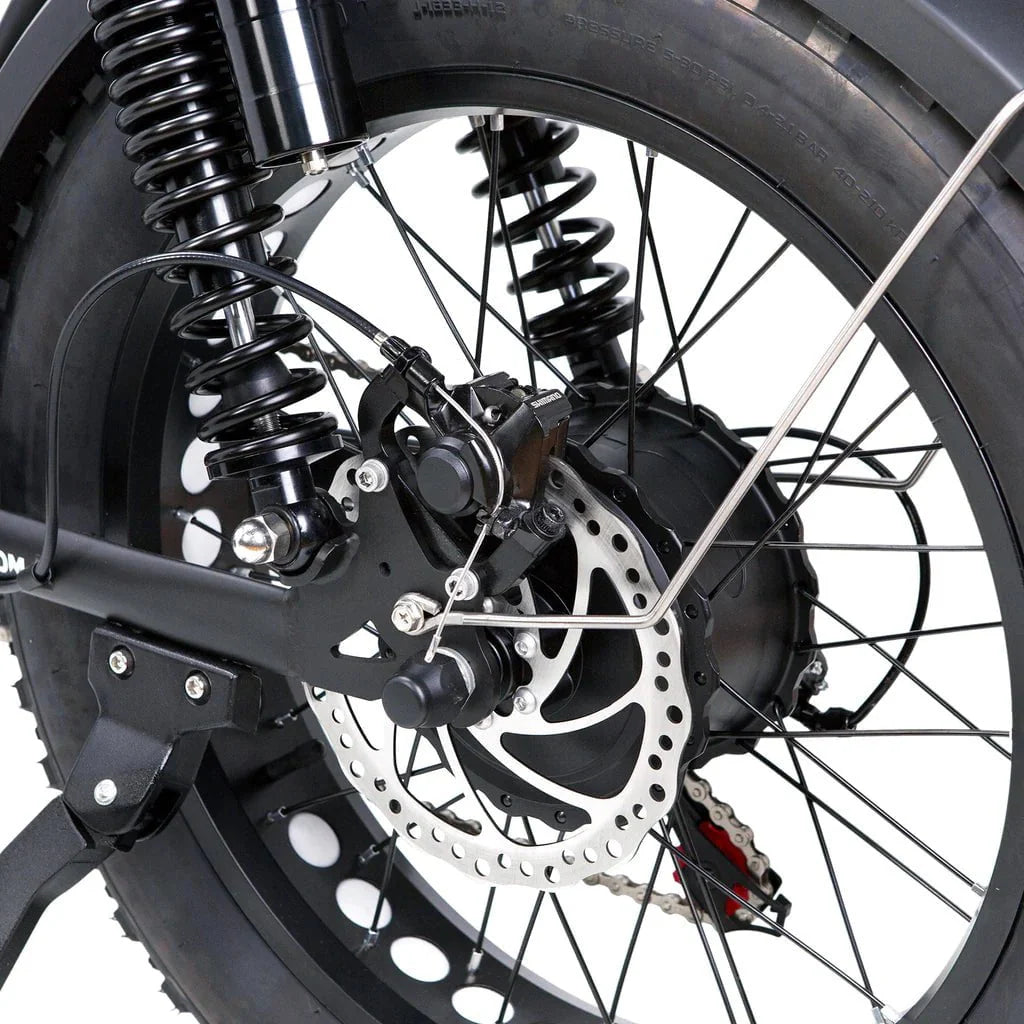 Nakto F2 and F2 Plus Electric Bike - 48V, 750W peak, 16Ah, range 60 miles, max speed 28 mph, max load 400 lbs., banana seat