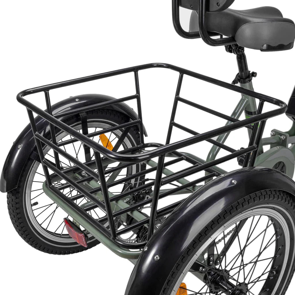 Nakto S03 Electric Trike - 48V, 750W peak, 16Ah, range 60 miles, max load 400 lbs., cargo rack - 100% Financing Available!