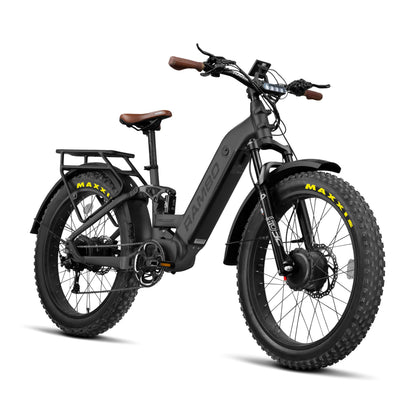 Rambo Hellcat 2.0 FS All-Wheel Drive Fat Tire Electric Bike - 48V 20-30Ah dual 1000W hub motors, full-suspension, built-in cargo rack - Financing Available!