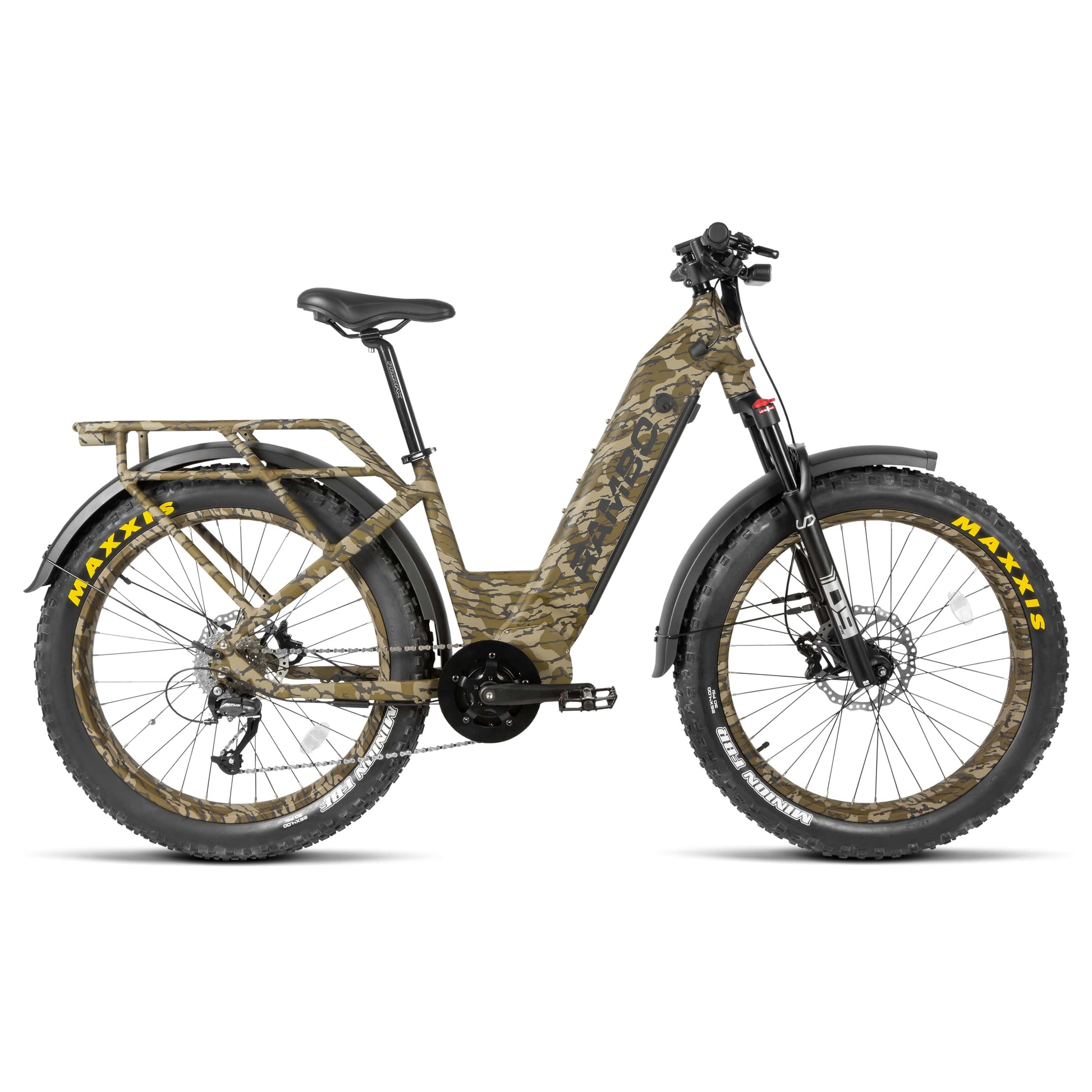 Rambo Rebel 2.0 Fat Tire Step-Thru Electric Bike - 48V 15-20Ah 1000W mid drive hydraulic brakes -  Financing Available