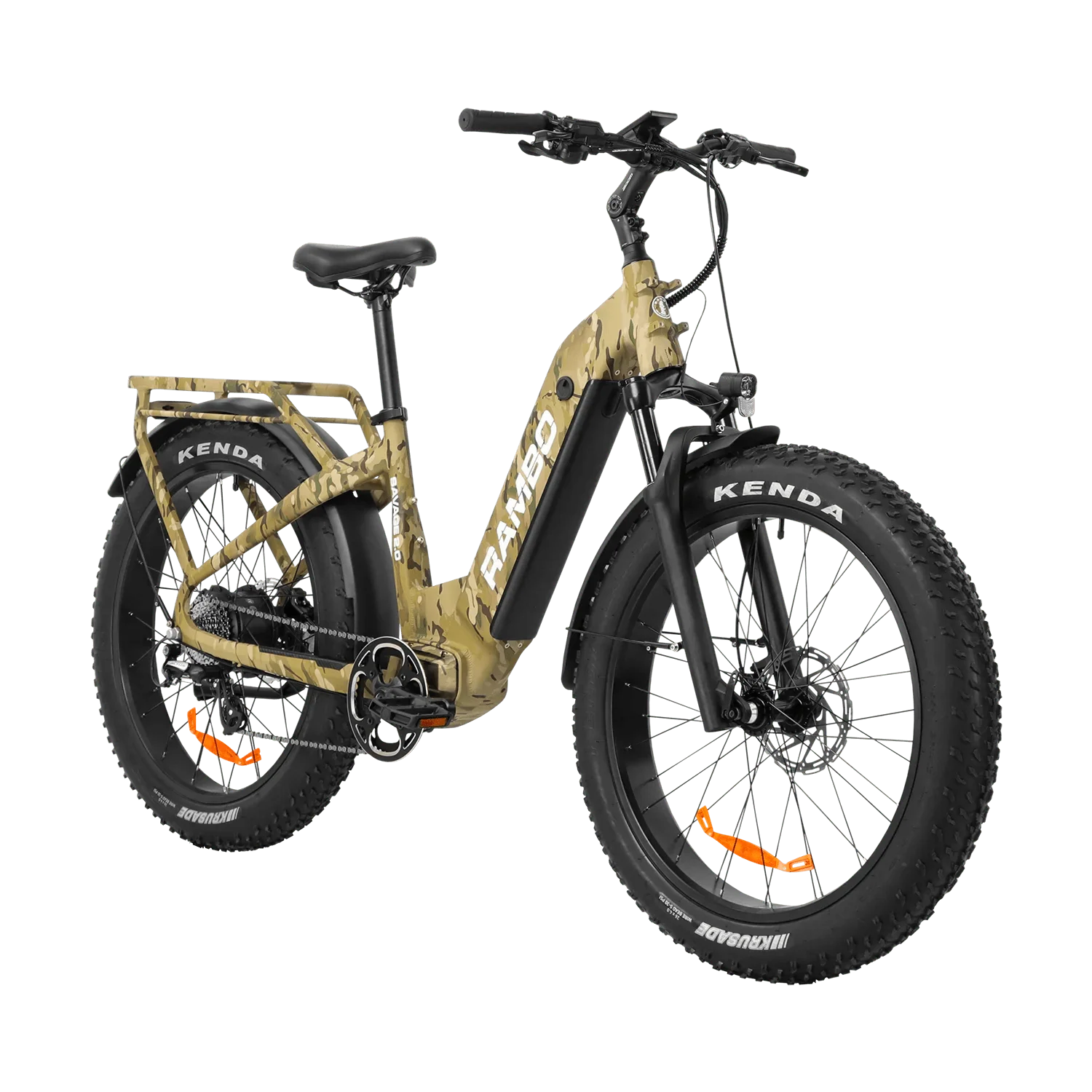 Rambo SAVAGE 2.0 Step-Thru Fat Tire Electric Bike - 48V 15Ah 750-1000w hub motor, powered by Bafang - Financing Available