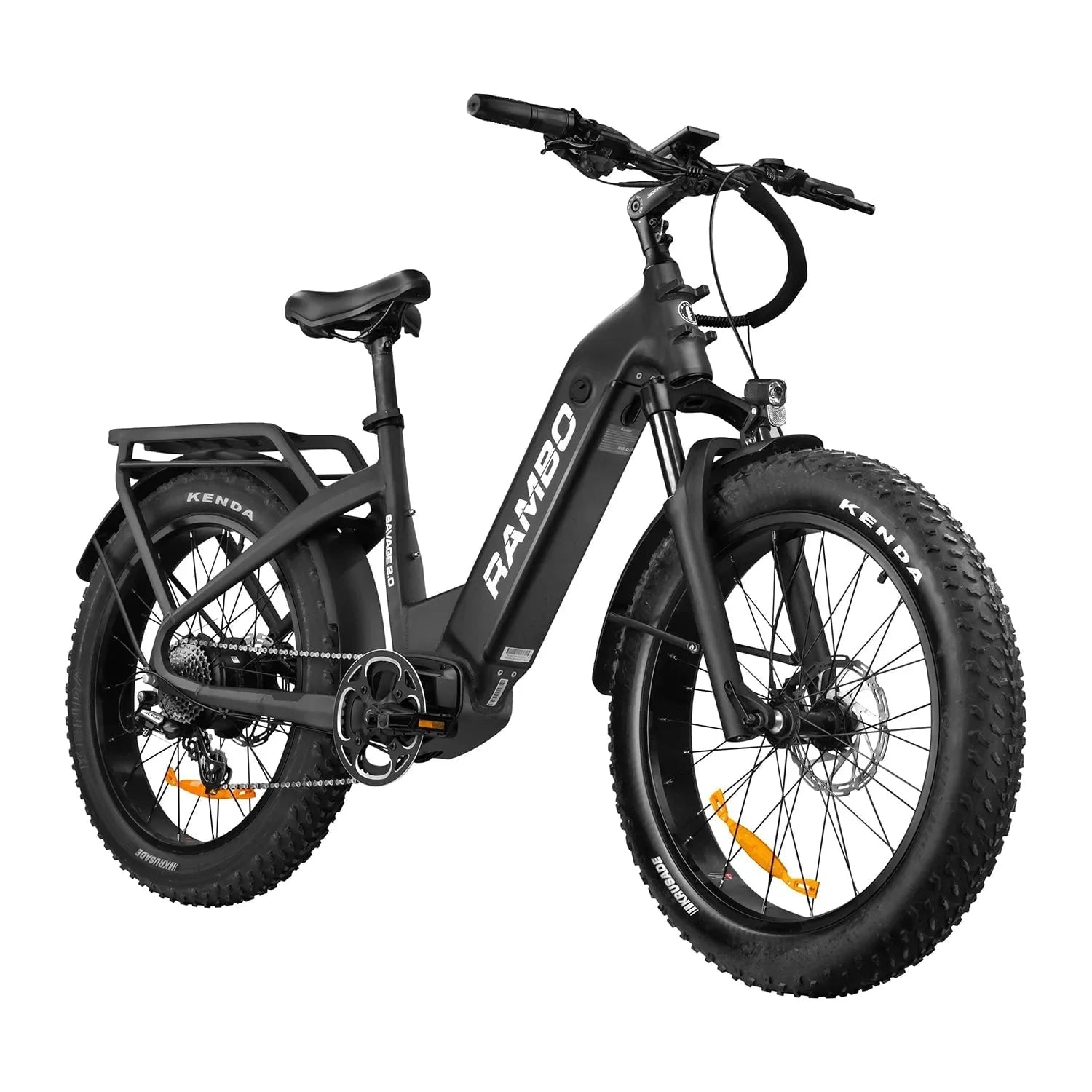 Rambo SAVAGE 2.0 Step-Thru Fat Tire Electric Bike - 48V 15Ah 750-1000w hub motor, powered by Bafang - Financing Available